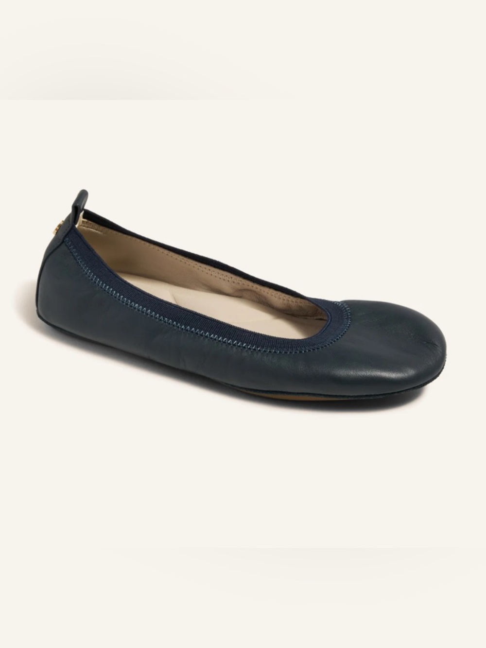 Yosi Samra navy blue foldable ballet flats size 8 women’s